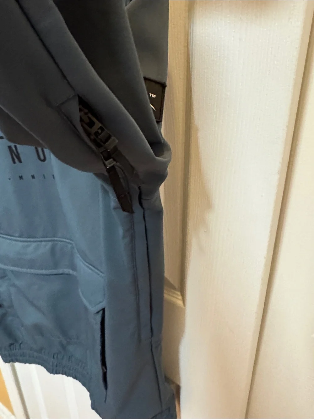 DOPE Hooded Pullover SKI Jacket in Slate Gray with Black Logo - Picture 4 of 7